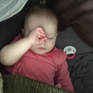 astrid sleeping hand on face